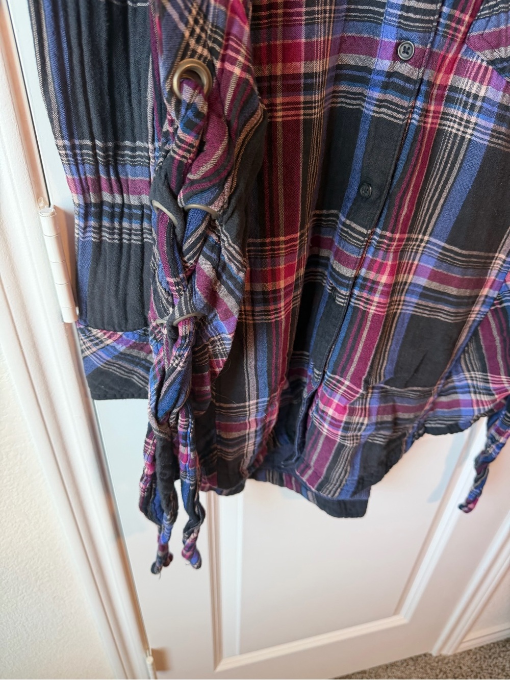⚡️Free People Nordic Day Oversized Plaid Button-Up - Picture 4 of 5
